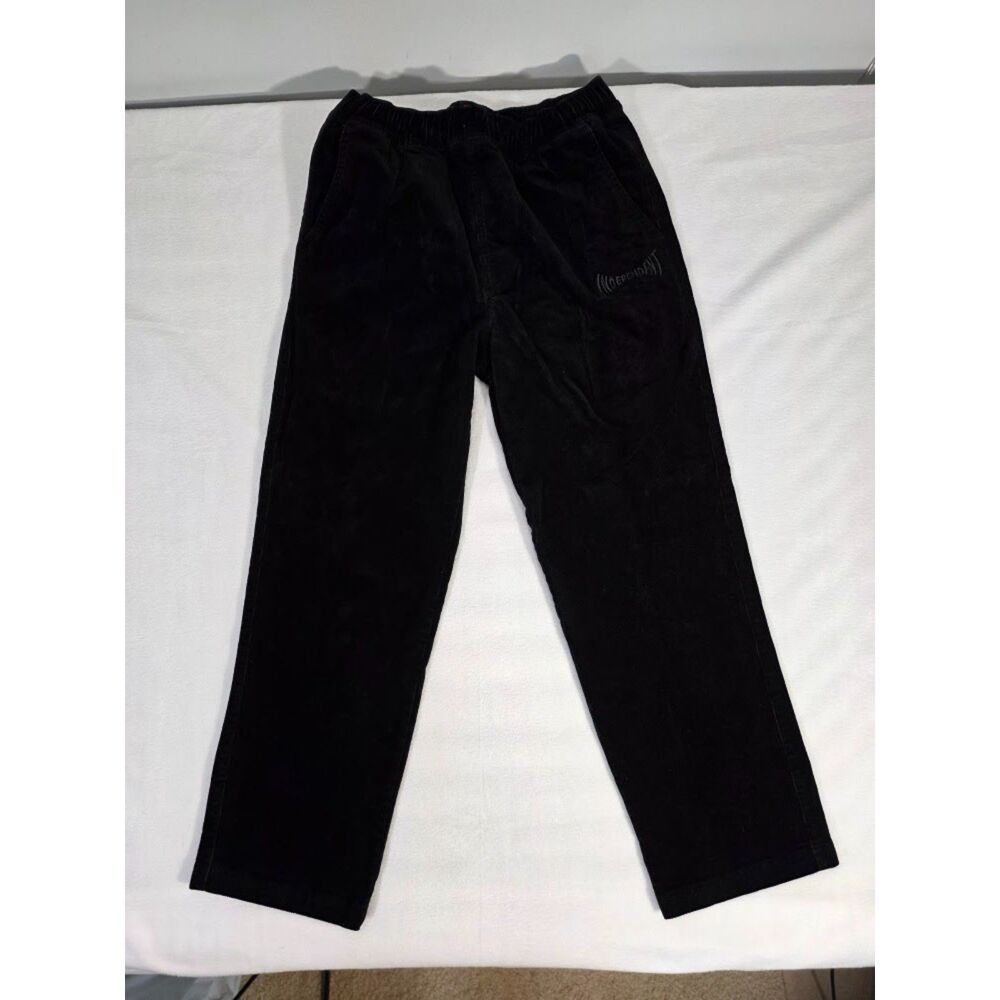 Independent Truck Co Corduroy Elastic Waist Skate Pants Mens Small Black Span